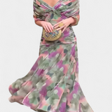 Alondra Vestido Largo Floral Fantasía con Escote en V