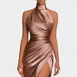 Symone Vestido de Cuello Halter Torcido
