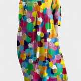 Anne Vestido de Malla con Escote en V