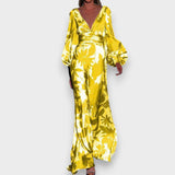 Casey - Elegante Vestido Cruzado con Flores