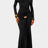 Kiah Vestido Maxi Off-Shoulder con Silueta de Sirena