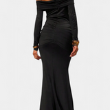 Kiah Vestido Maxi Off-Shoulder con Silueta de Sirena