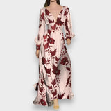 Casey - Elegante Vestido Cruzado con Flores
