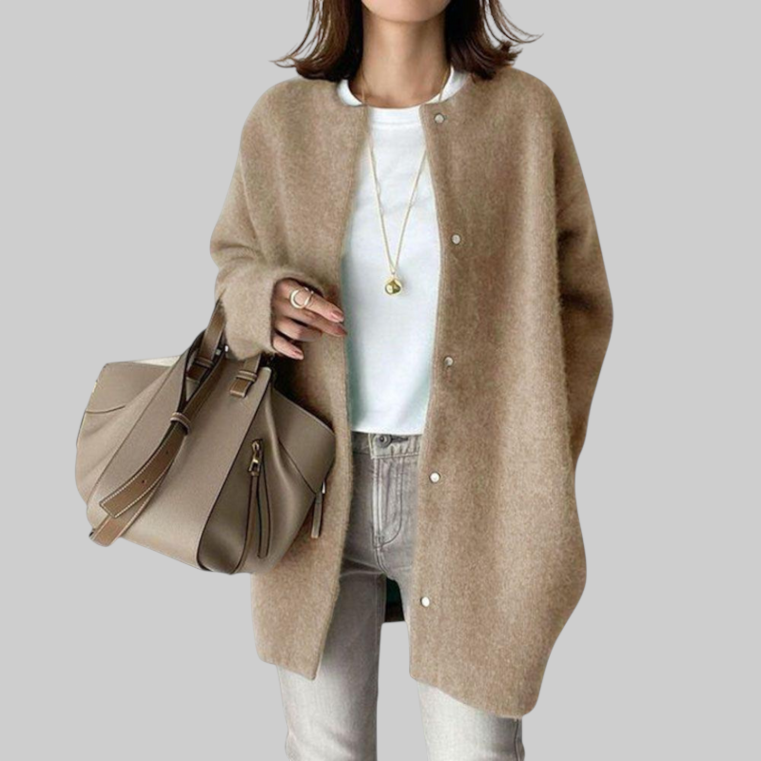 Lois - Cárdigan de punto de tamaño Oversized
