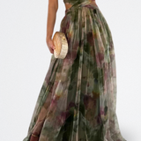 Giselle Vestido Largo Encantador con Estampado Floral