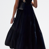 Noa Vestido Midi con Mangas con Volantes