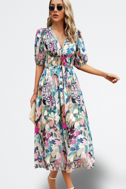 Capri | Vestido Midi Abstracto