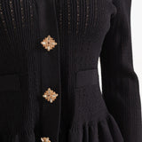 Prudence Conjunto de Vestido Midi de Punto Refinado y Top con Botones