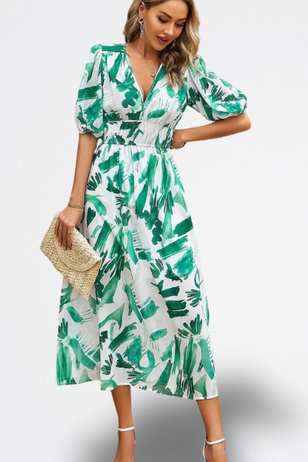 Capri | Vestido Midi Abstracto