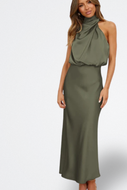 Niva | Vestido Largo de Satén