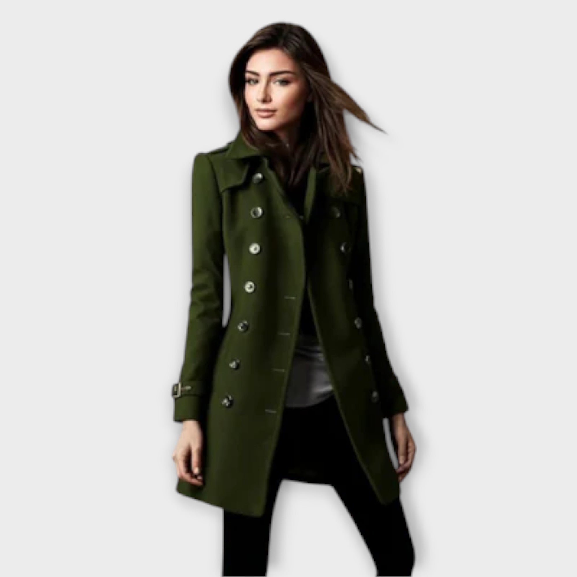 Linda - Abrigo Trench de Doble Botonadura