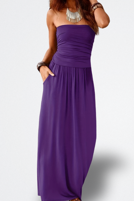 Mara Vestido Midi Sin Tirantes