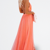 Lidia Vestido Largo Elegante con Espalda Descubierta