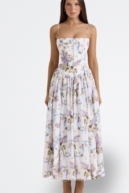 Cielle | Vestido Floral con Corsé