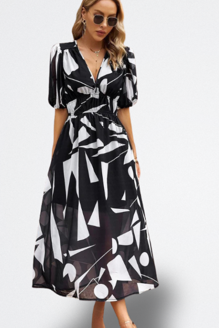 Capri | Vestido Midi Abstracto