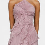 Bia Vestido de Halter con Volantes Plisados