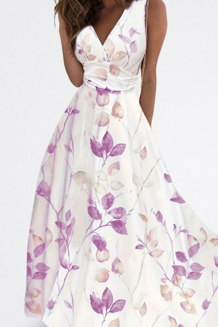 Sorelle Vestido Largo Elegante con Flore