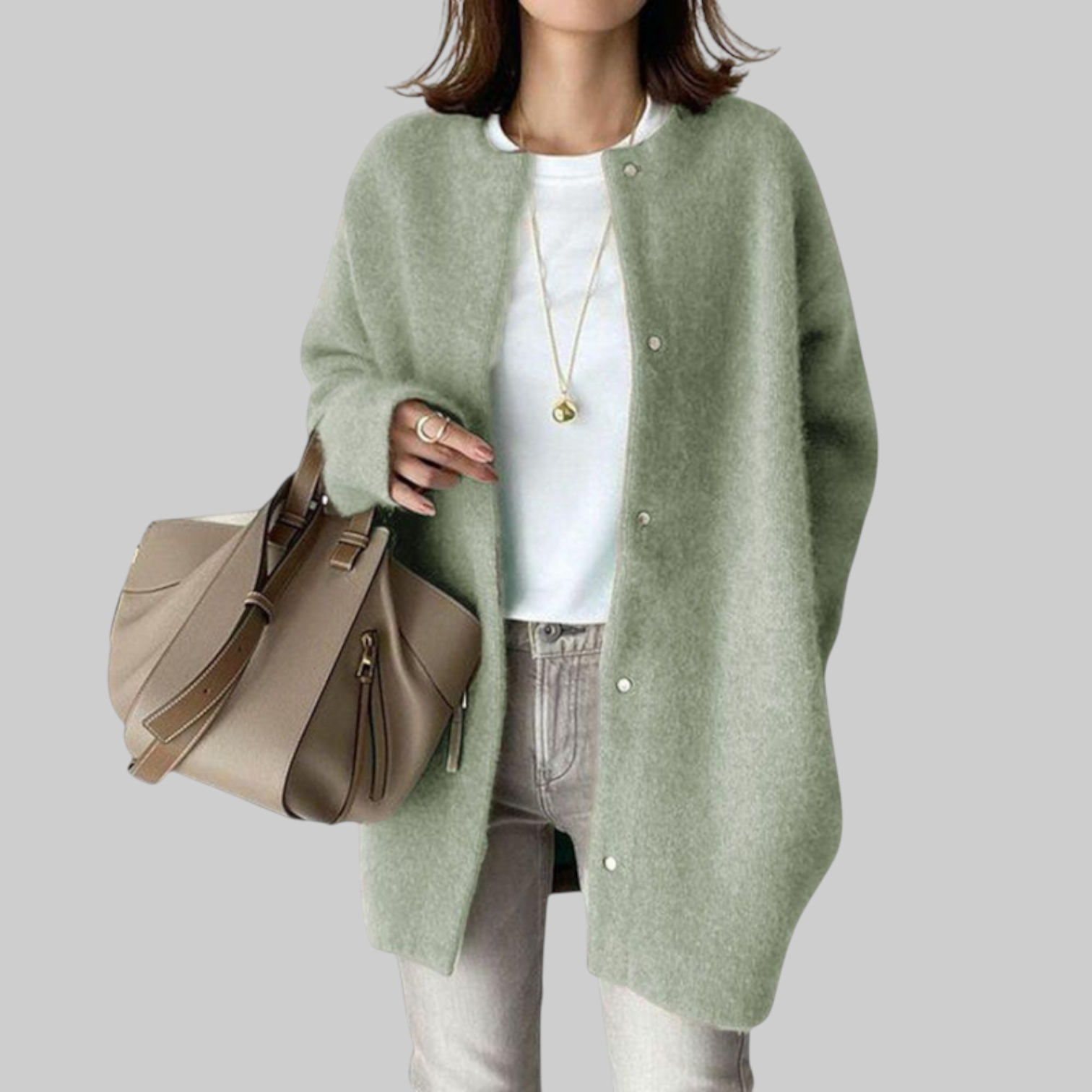 Lois - Cárdigan de punto de tamaño Oversized