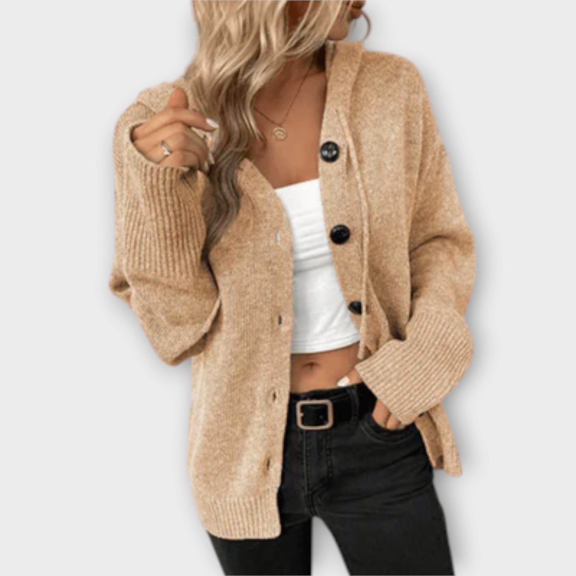 Lucía | Chaqueta de punto con capucha
