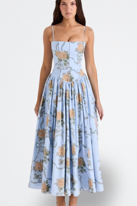 Cielle | Vestido Floral con Corsé