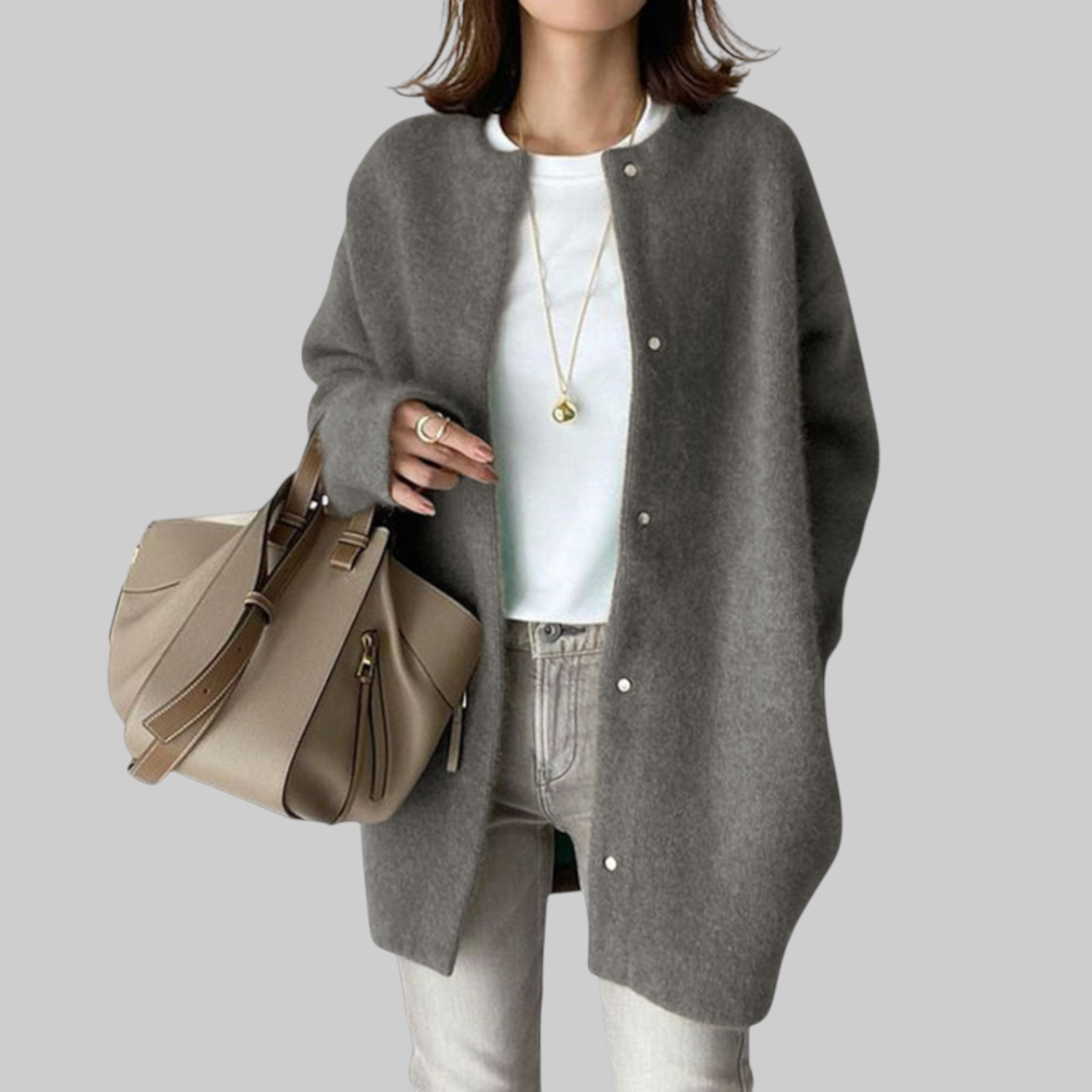 Lois - Cárdigan de punto de tamaño Oversized