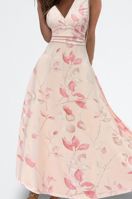 Sorelle Vestido Largo Elegante con Flore