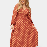 Maddie - Vestido de Cuello en V - Floral Azul