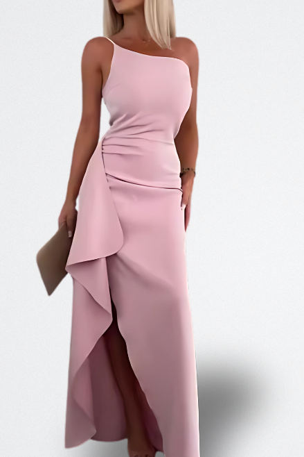 Selene Vestido Asimétrico con Volante