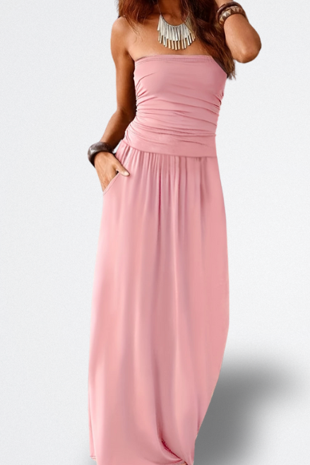 Mara Vestido Midi Sin Tirantes