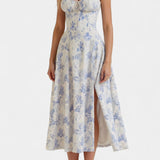 Flora Vestido Midi A-Line con Corsé