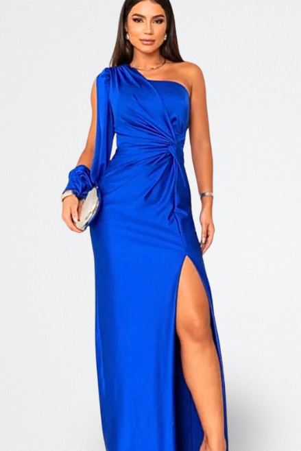 Vale | Vestido satinado de una manga