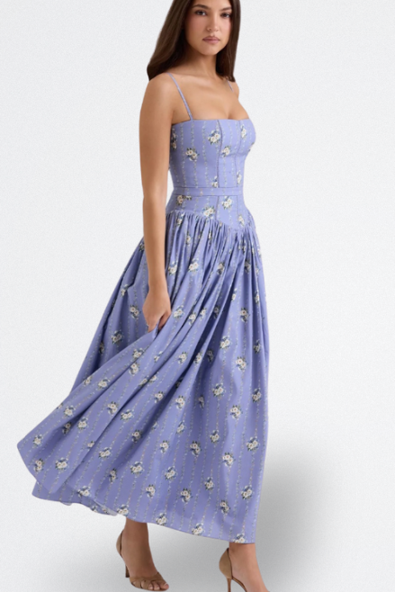Cielle | Vestido Floral con Corsé