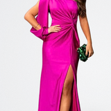 Vale | Vestido satinado de una manga
