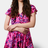Anais Vestido Largo Floral en Rosa