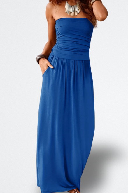 Mara Vestido Midi Sin Tirantes