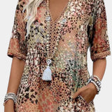 Perla Vestido Midi Boho con Estampado Floral