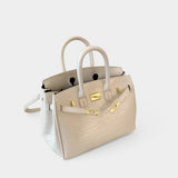 CAMILA™ – Bolso de mano en piel efecto cocodrilo