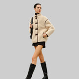 Zoe - Chaqueta polar con ribetes contrastados elegantes