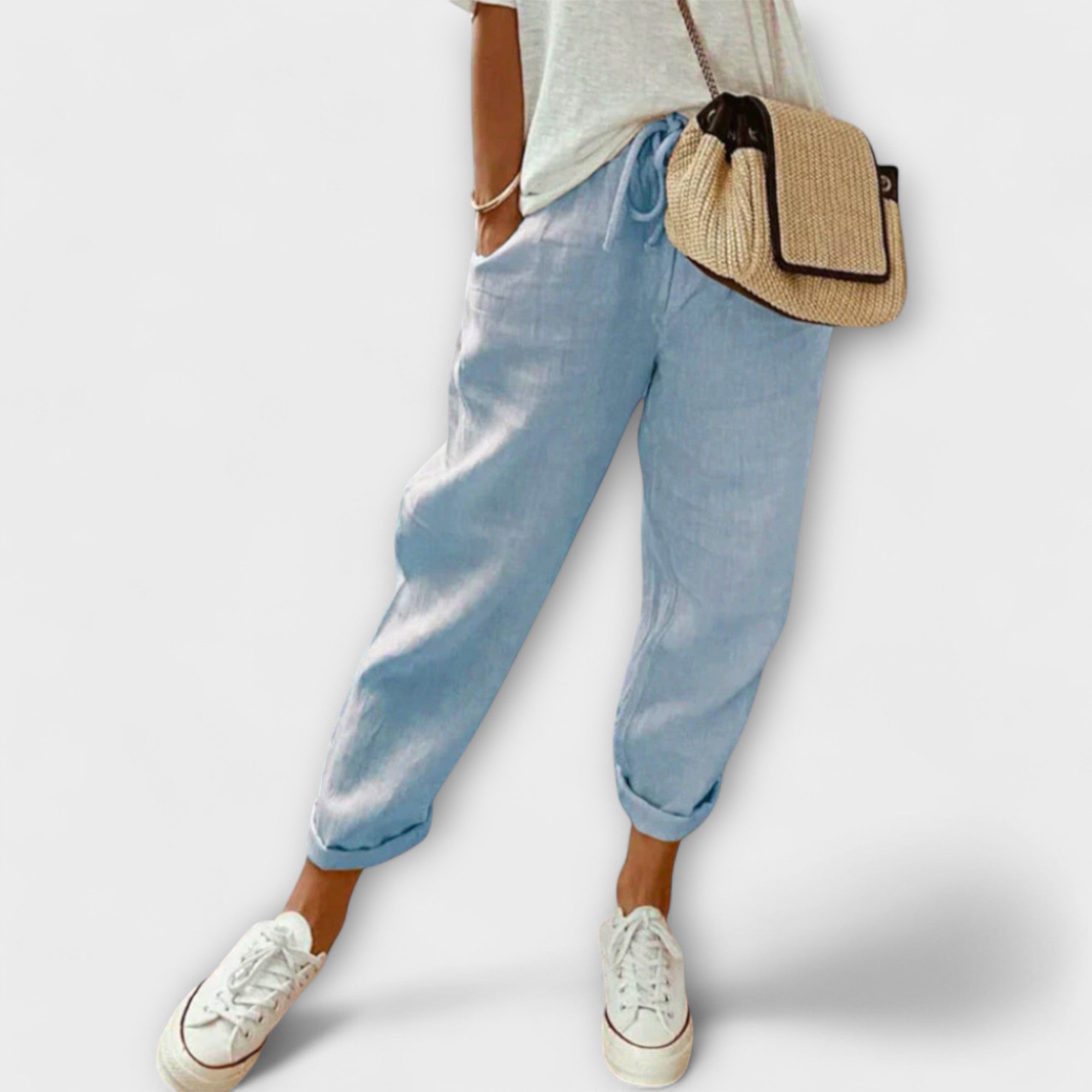 Bibi – Pantalón de lino moderno y casual
