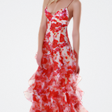 Carmen Vestido Romántico de Fiesta Floral