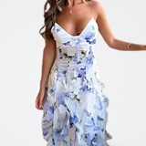 Carmen Vestido Romántico de Fiesta Floral