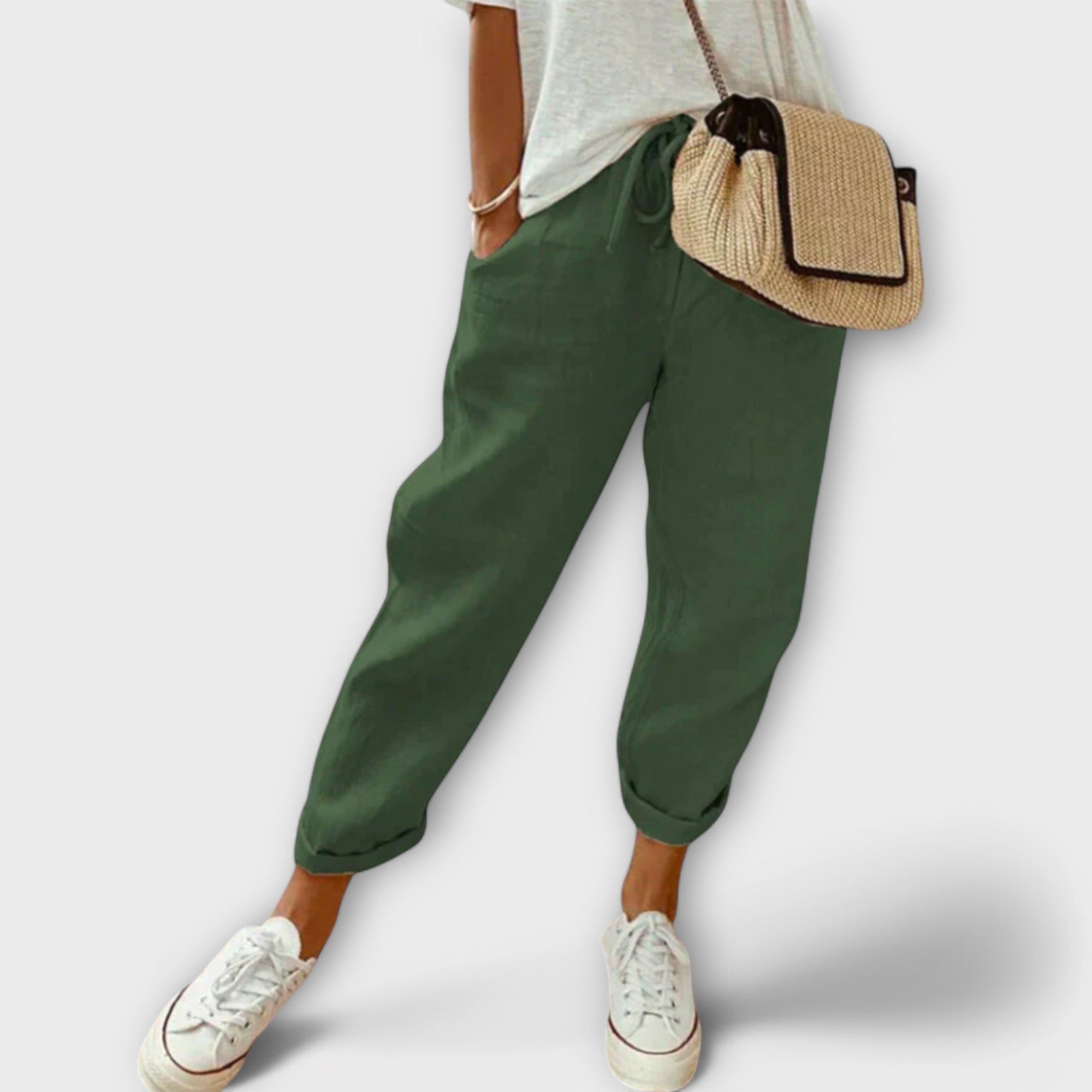 Bibi – Pantalón de lino moderno y casual