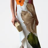 Lucía Vestido Largo Flores Acuarela