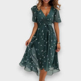 Laura - Elegante vestido con cuello en V