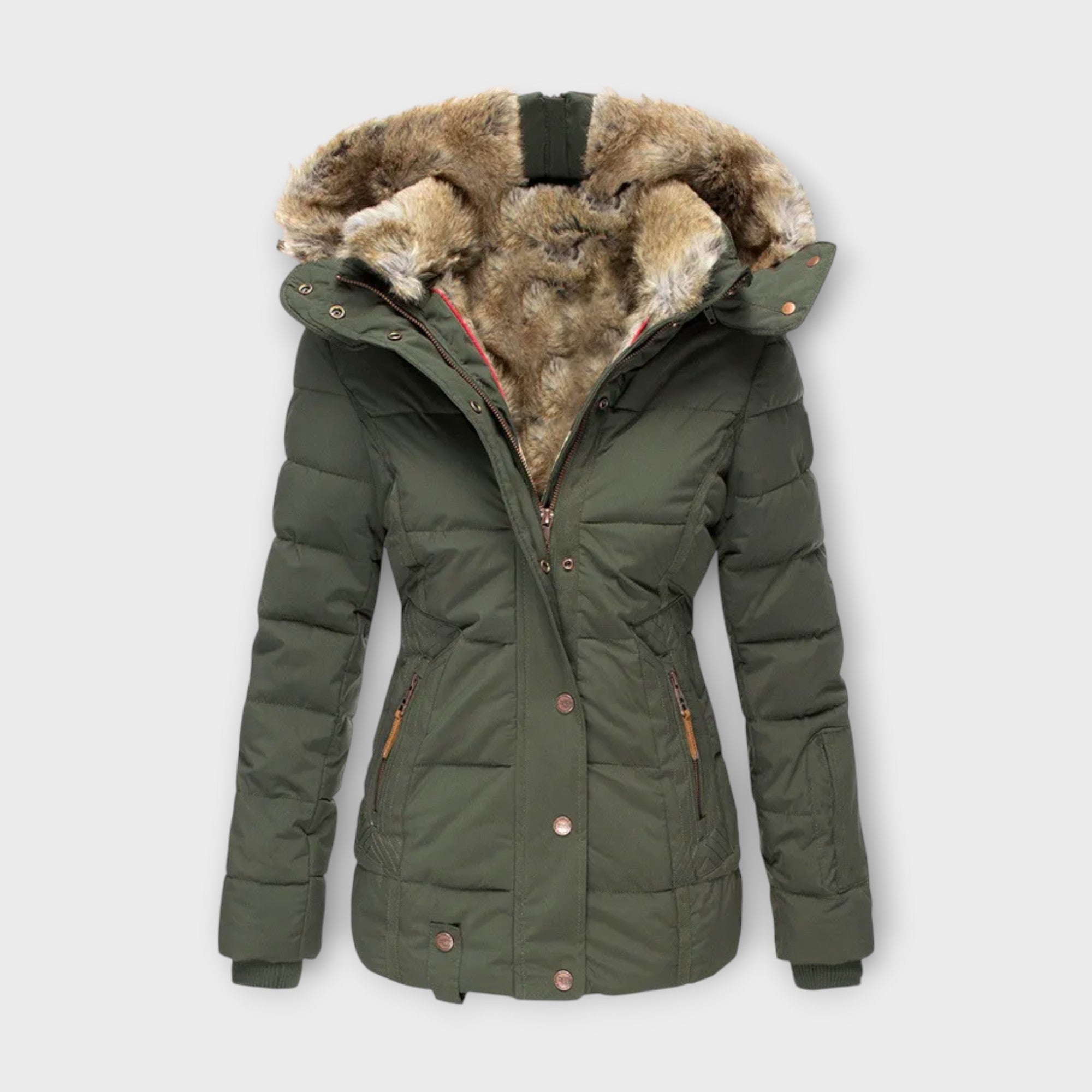 Emine - Chaqueta de Forro de Piel Acogedora
