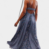 Lexa Vestido Boho Floral de Chiffon con Espalda Descubierta