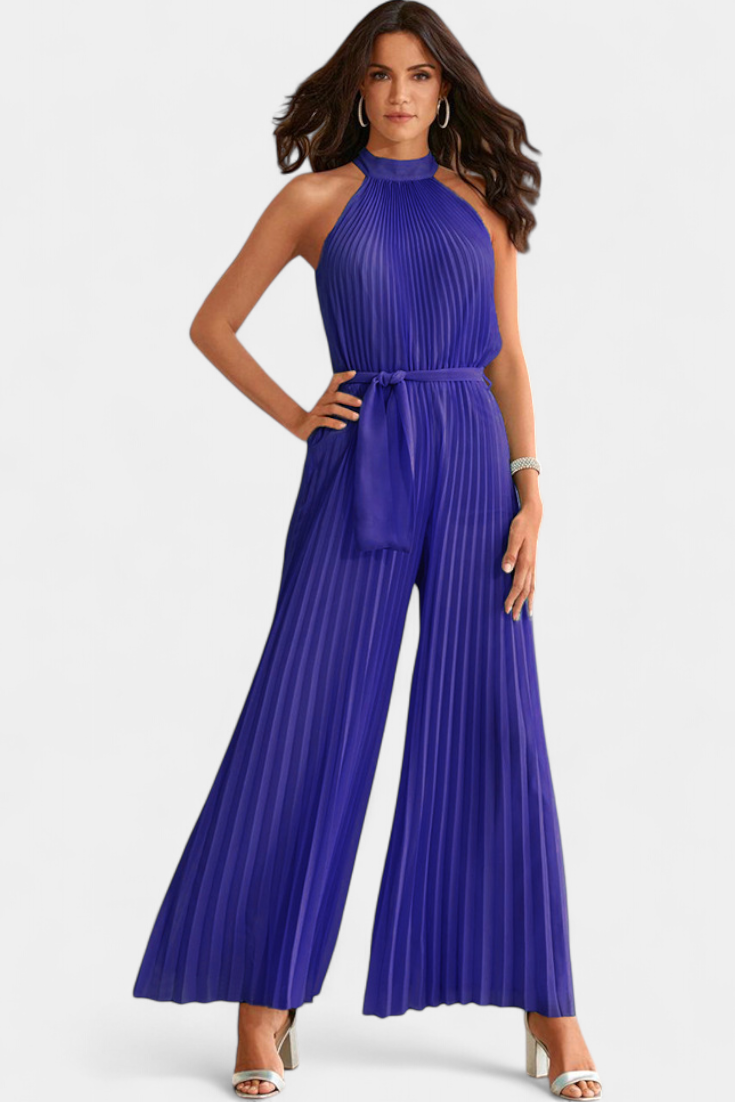 Patrizia Mono Palazzo Plisado con Cuello Halter