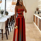 Maisie Vestido Maxi Sin Tirantes de Corte A-Line