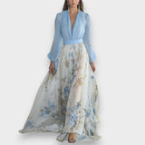 Drina - Vestido maxi con estampado floral