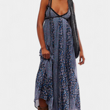 Lexa Vestido Boho Floral de Chiffon con Espalda Descubierta